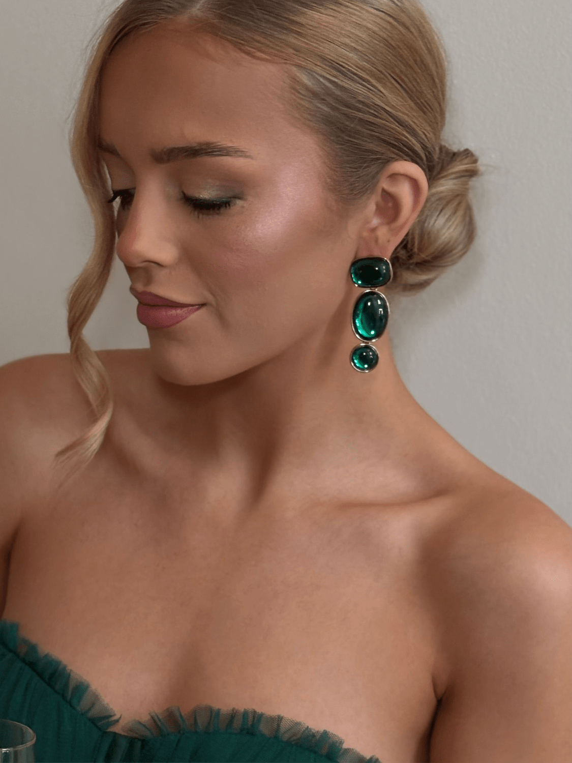Celina - Green Gold Earring