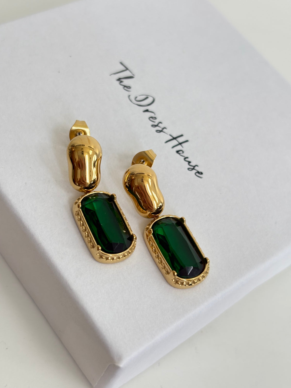 Darcy May - Green Gold Earring