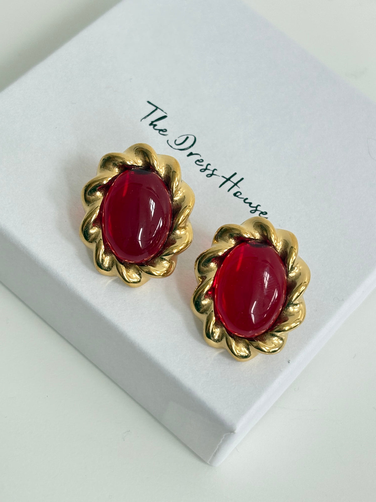 Belinda - Red Gold Statement Earring