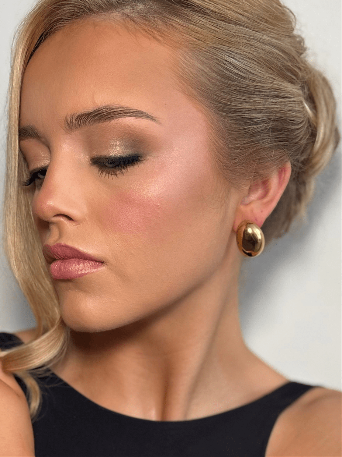 Cleo - Small Gold Dome Earring