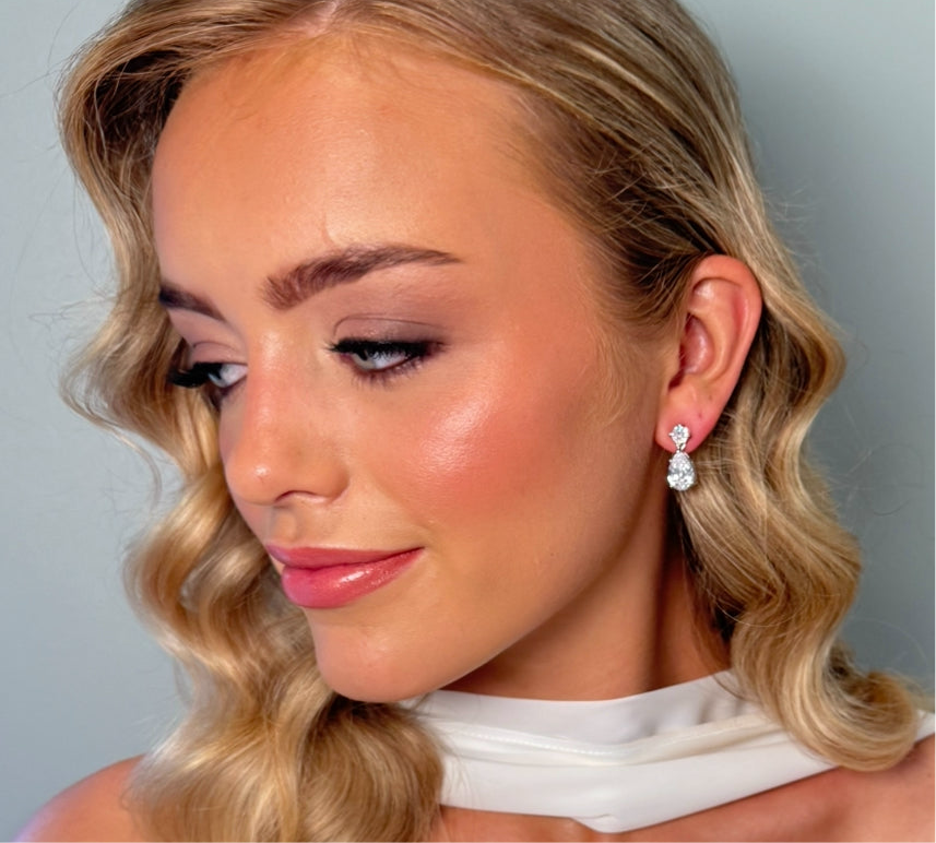 Isobel - Silver Diamanté Earring