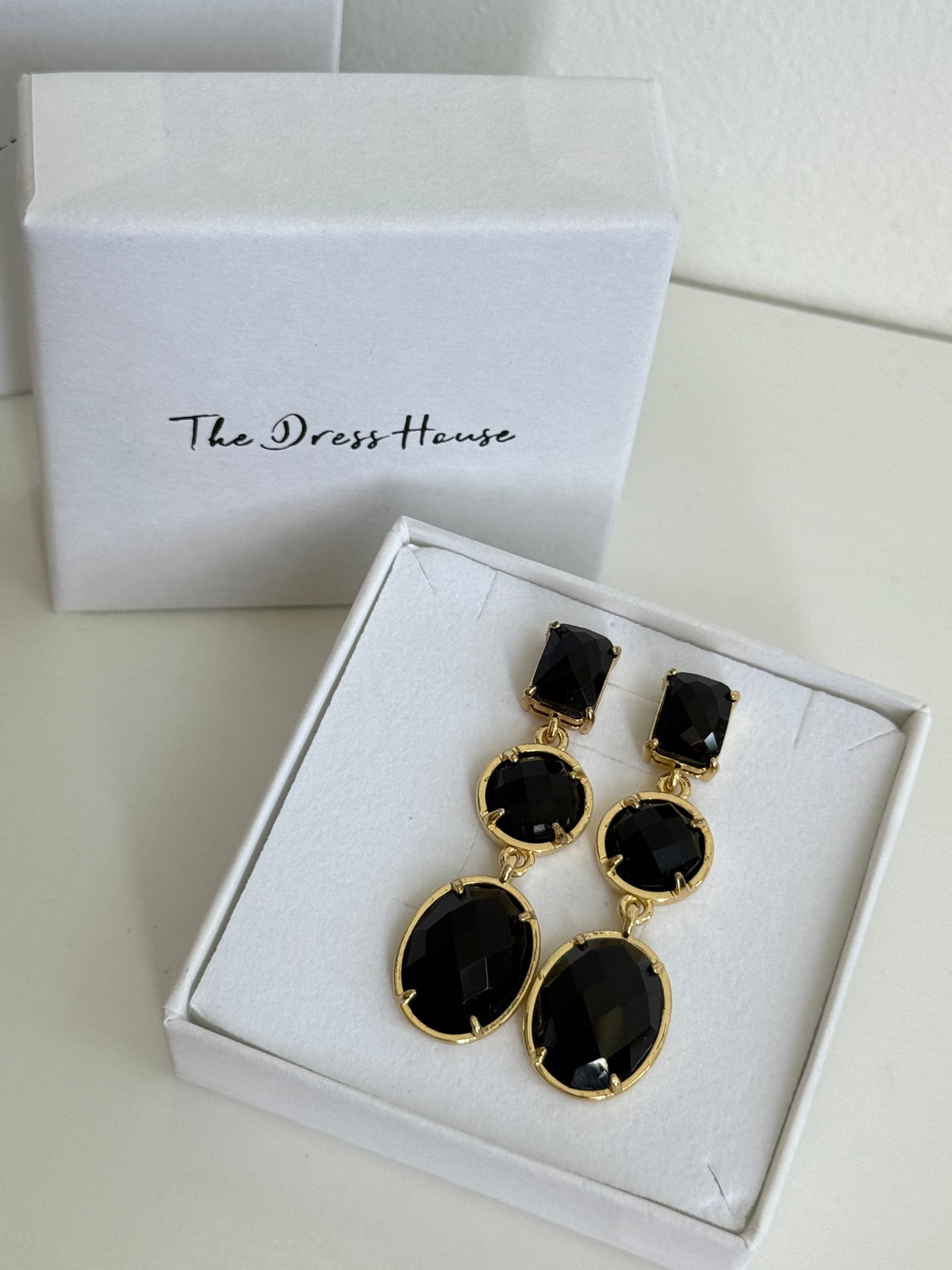 Aoife - Black Gold Drop Earring