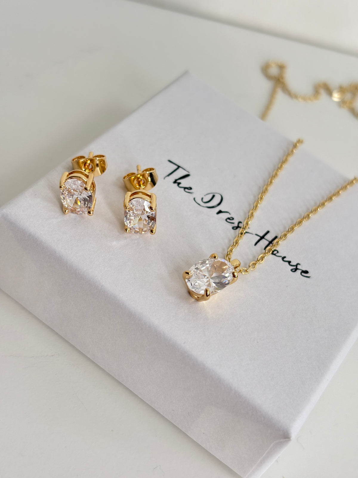 Rachey - Gold Earring Necklace Set