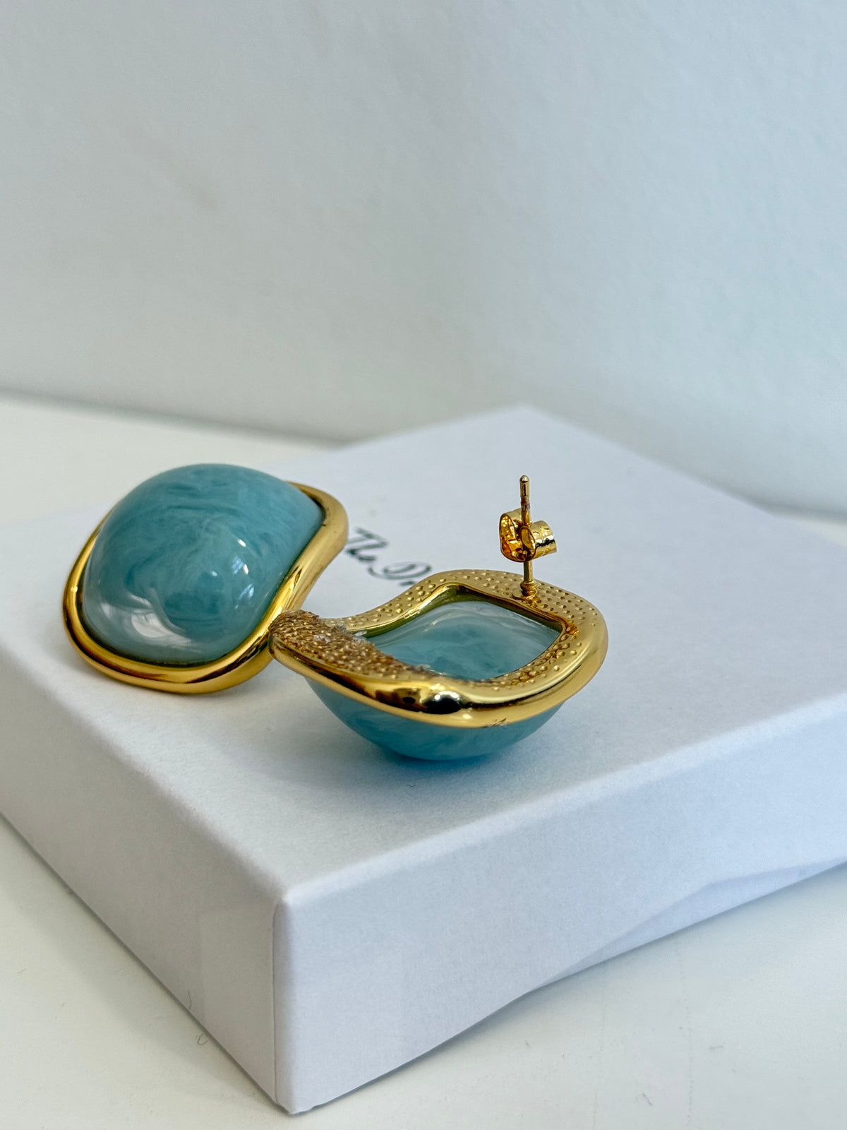 Cora - Blue Gold Earring