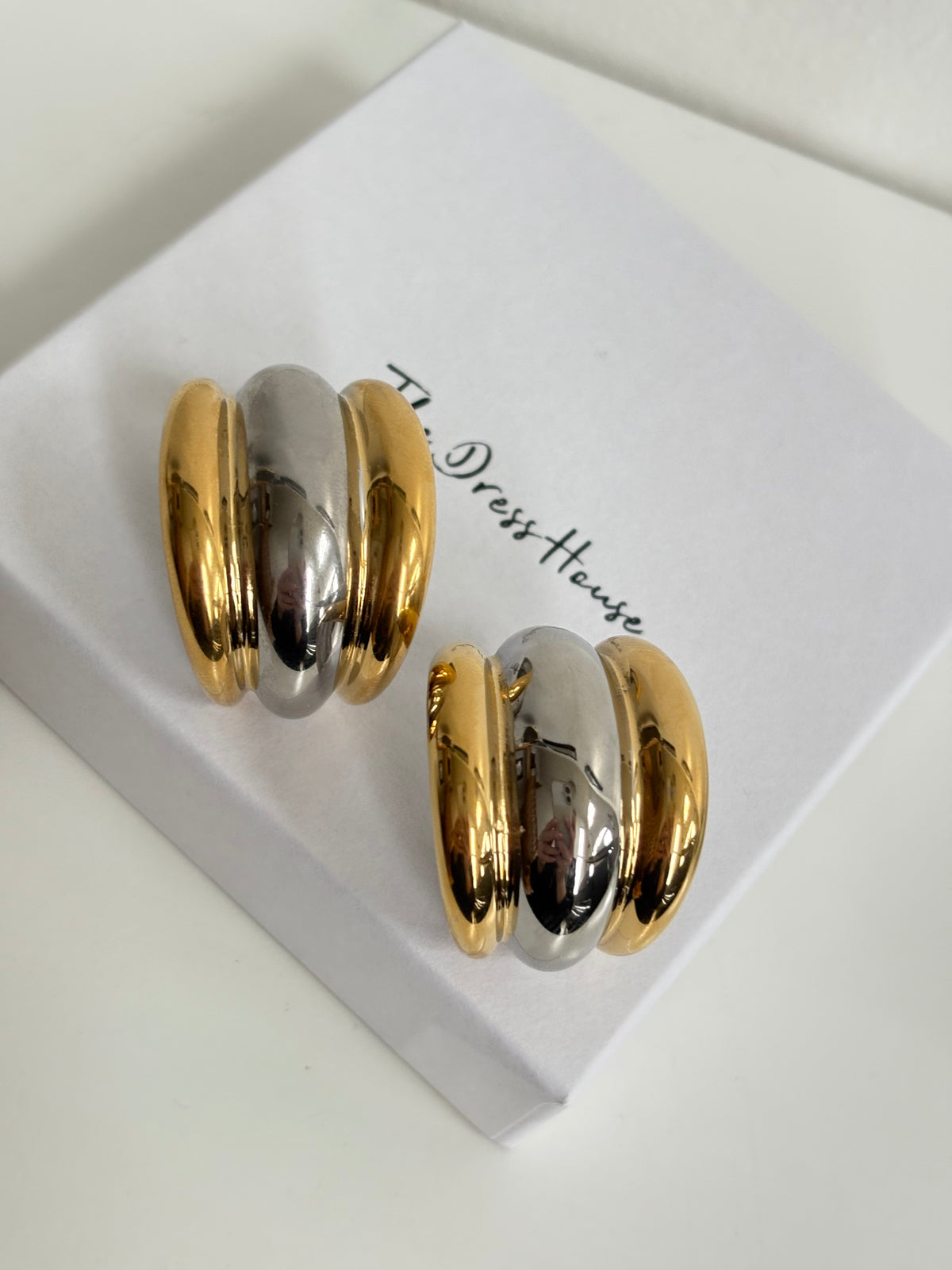 Tilly - Gold Silver Large Hoop Earring