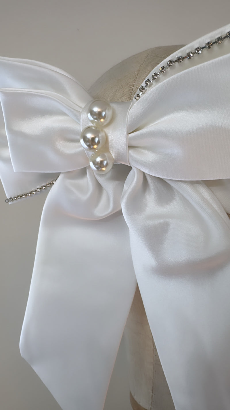 Ruth Ivory Pearl bow