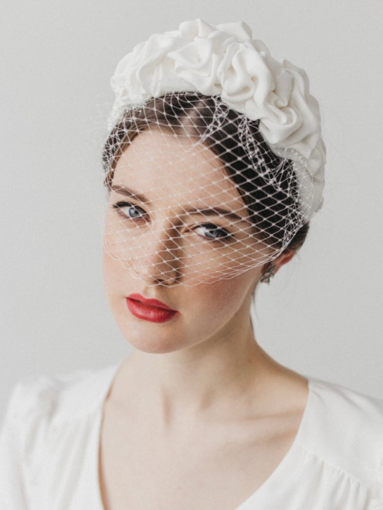 white bridal headpieces