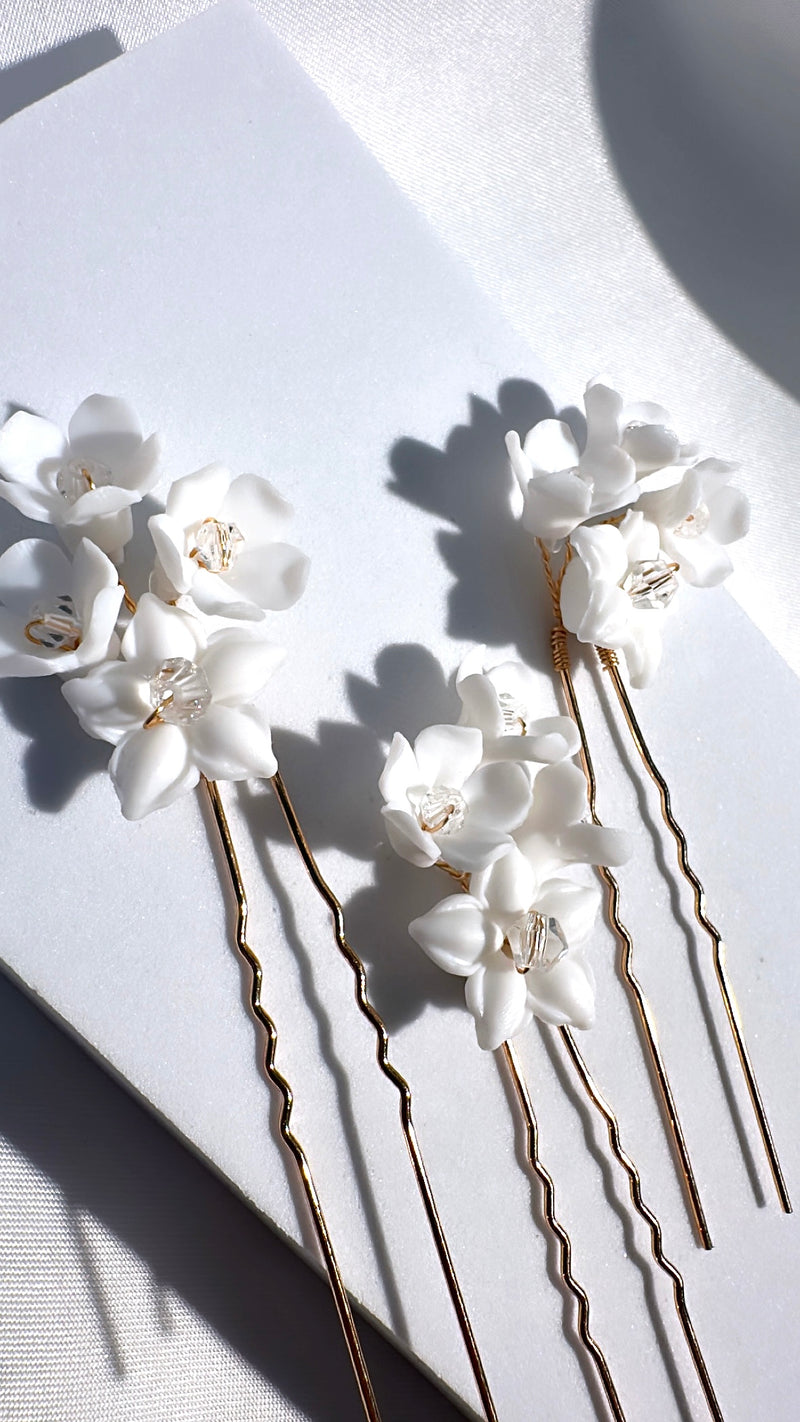 Ita porcelain hair pins