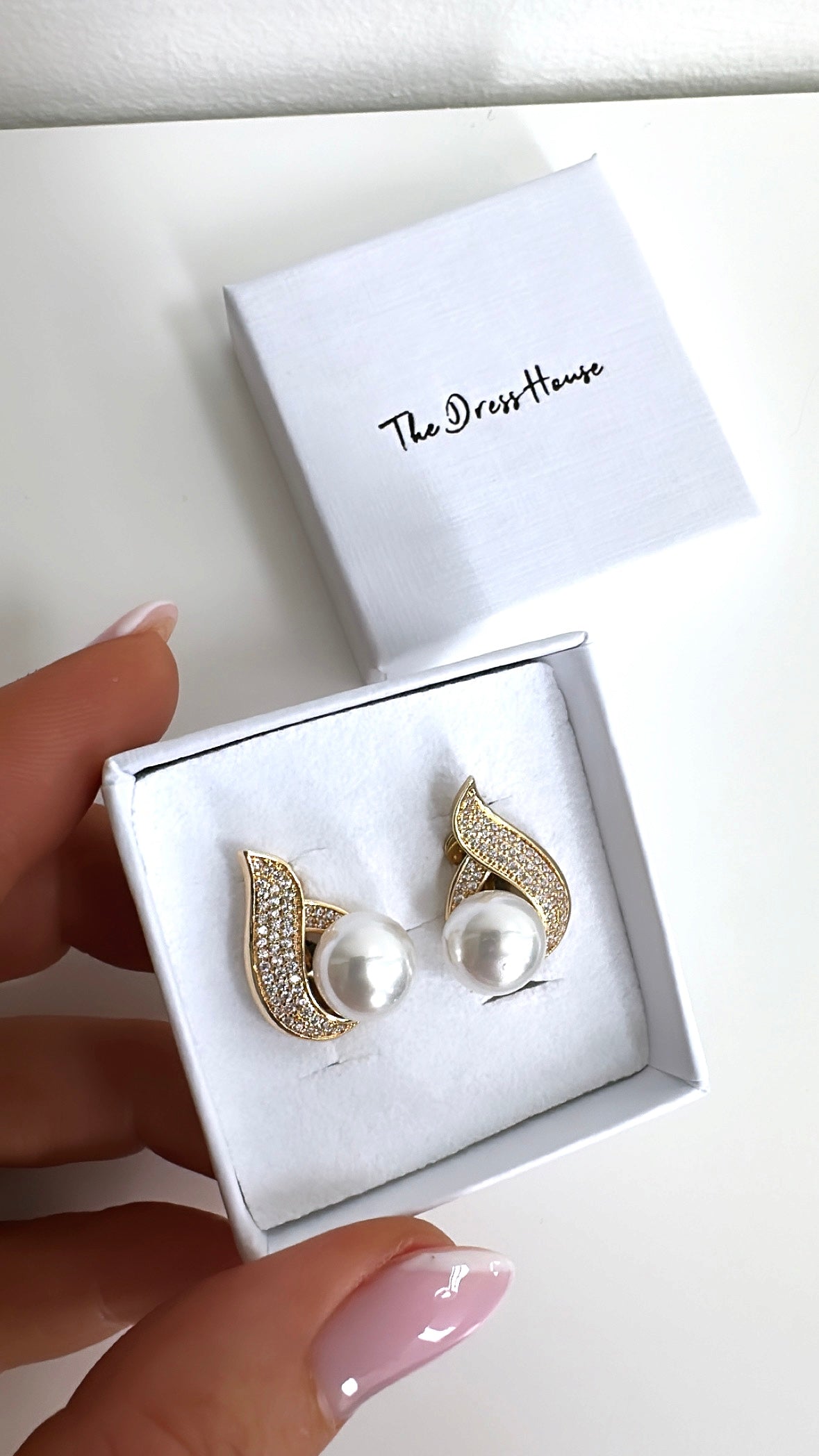 Charlotte clip on earrings gold