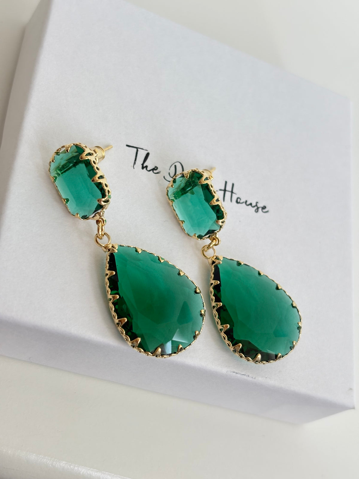 Poppy - Gold Green Earring