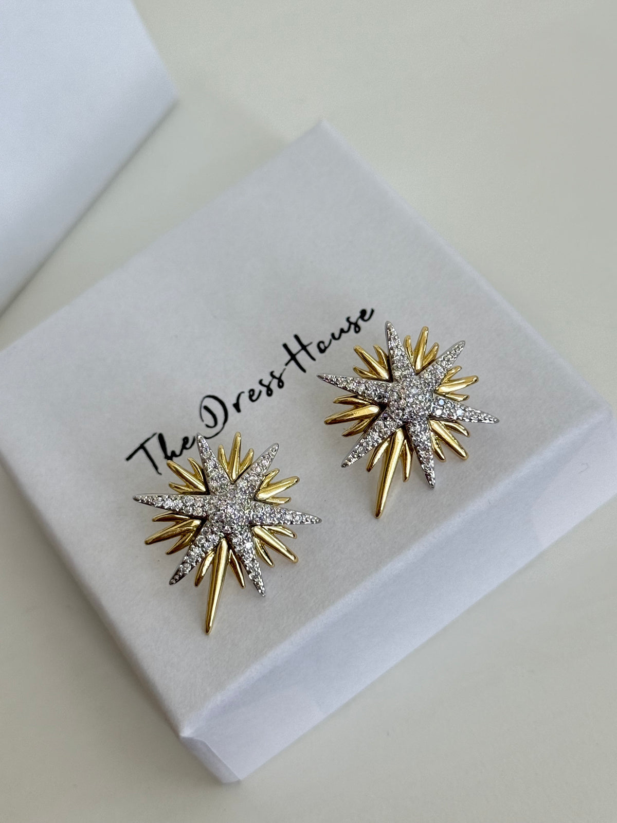 Chrissy - Gold Silver Star Earring