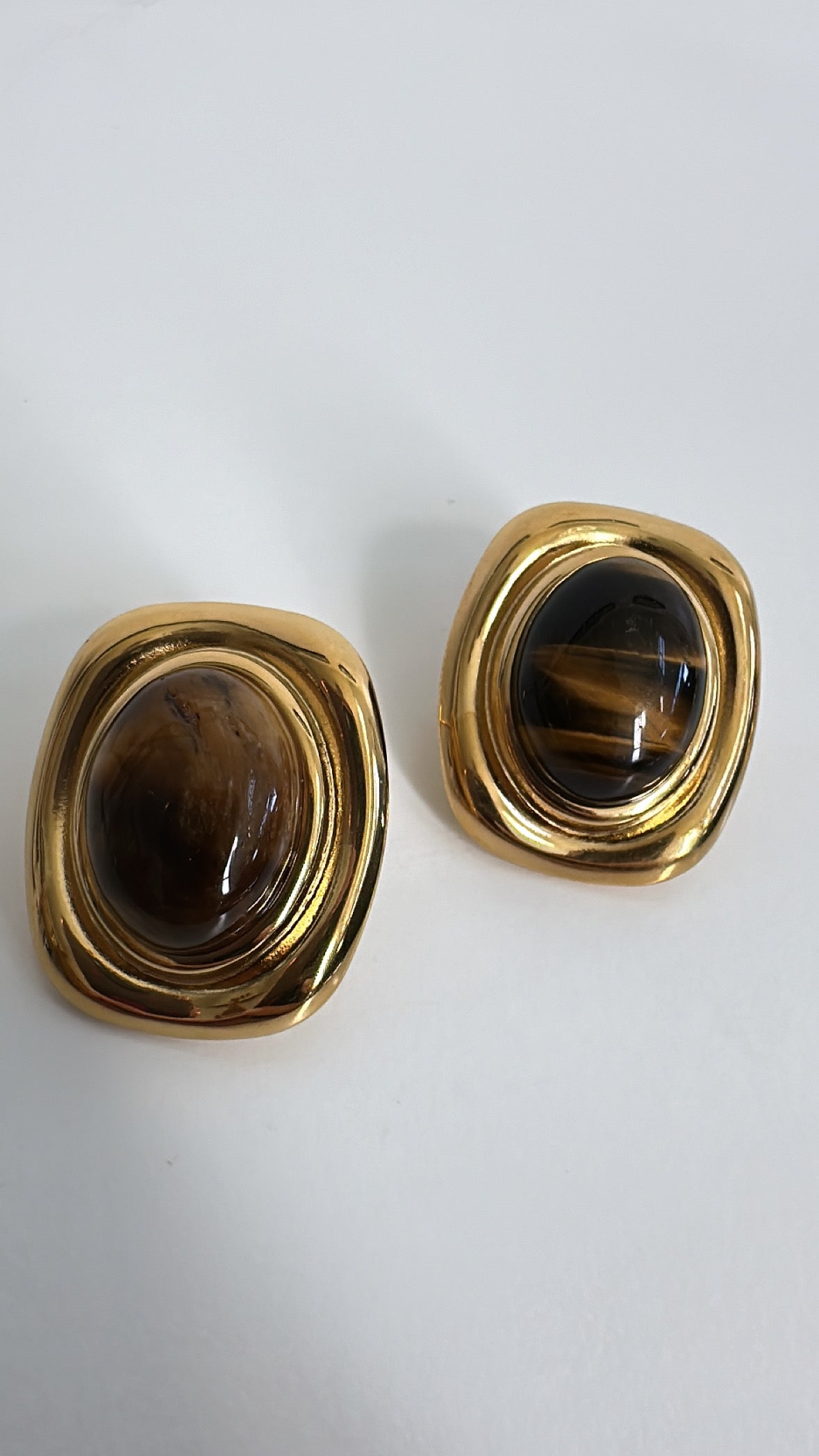 Cassie - Tortoise Brown Gold Earring