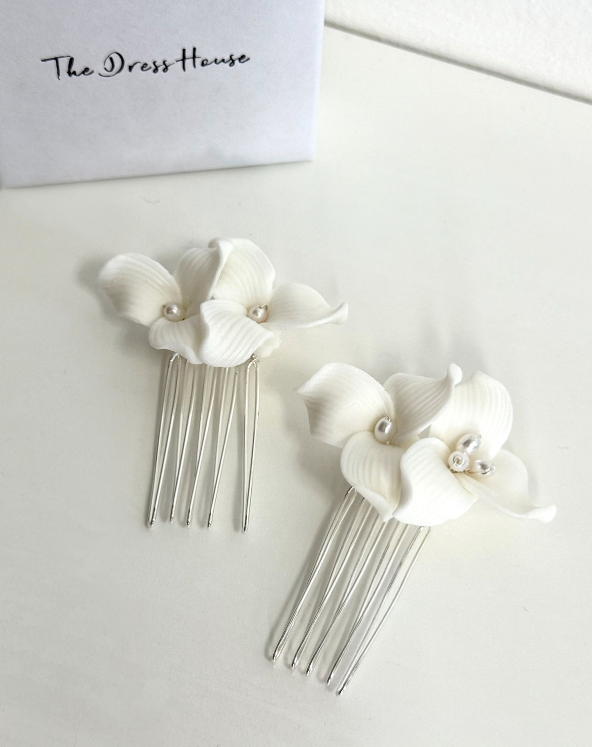 Ally - Silver Ceramic Hair Pins Pair