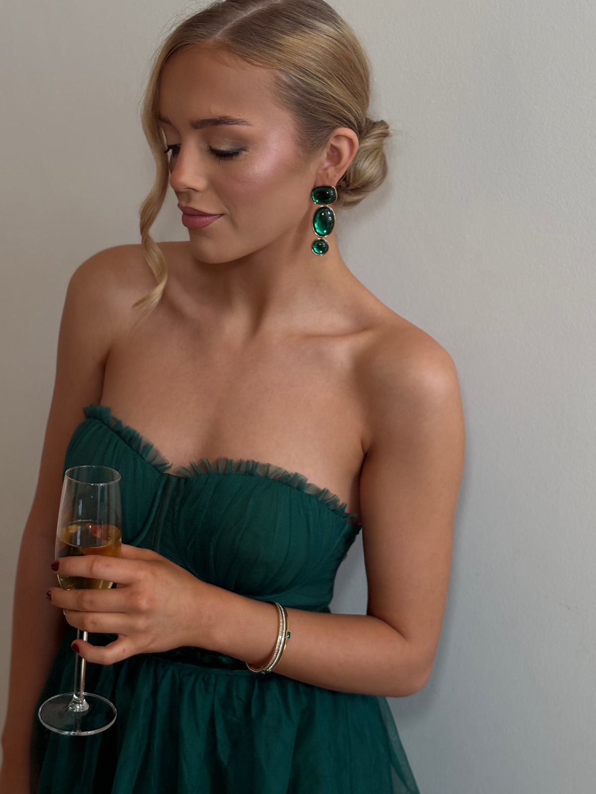 Celina - Green Gold Earring