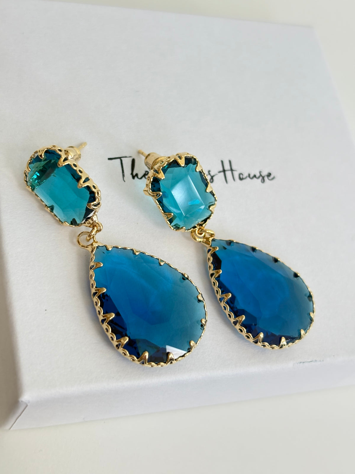 Poppy - Blue Gold Earring