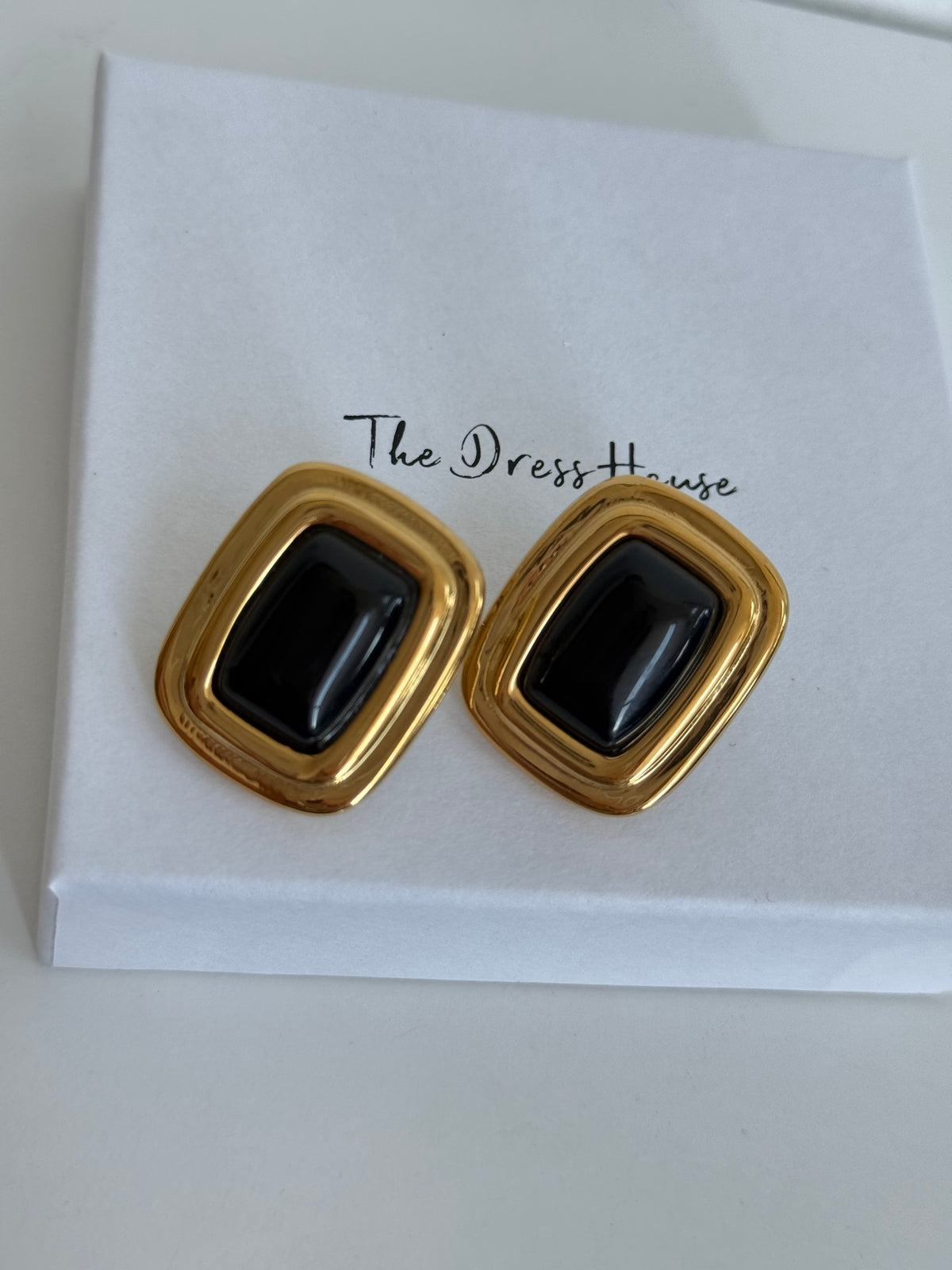 Daphne - Black Gold Earring