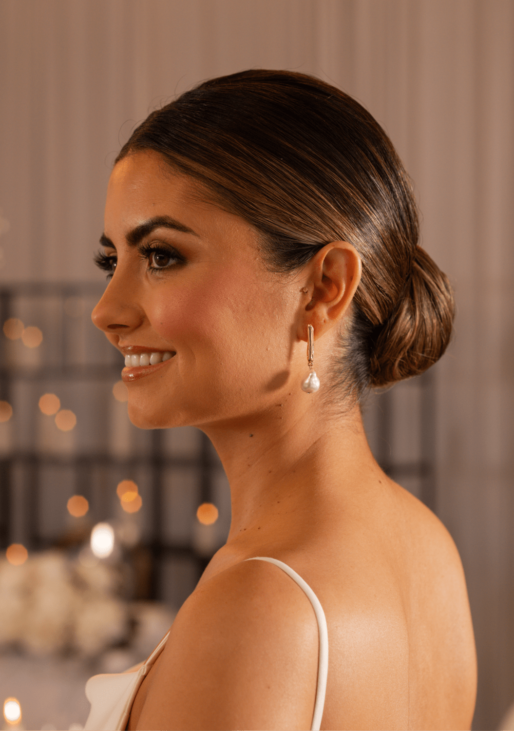 Taylor - Gold Pearl Earring