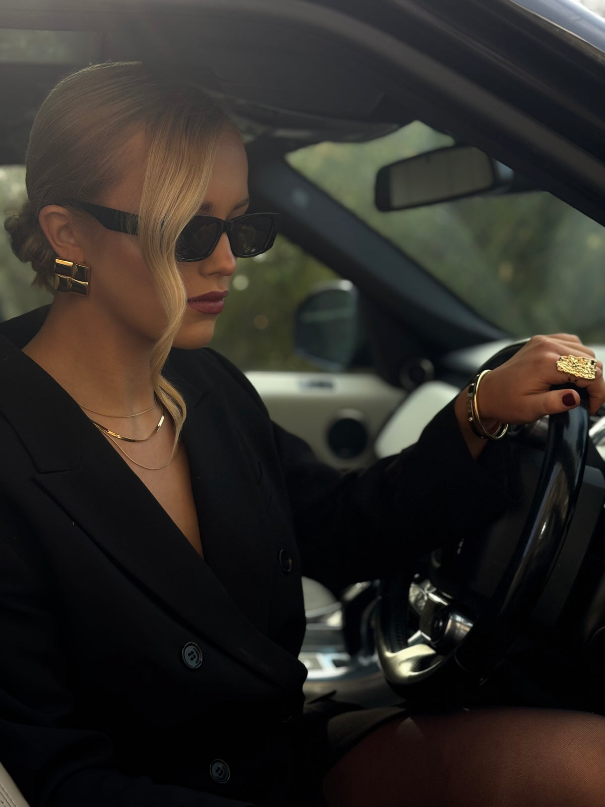 Hailie - Gold Statement Earring