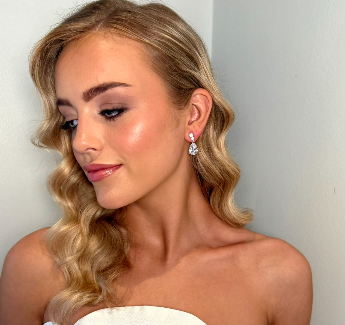 Julia - Silver Diamanté Earring