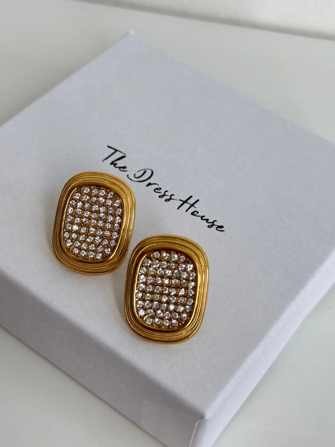 Courtney - Gold Diamanté Earring