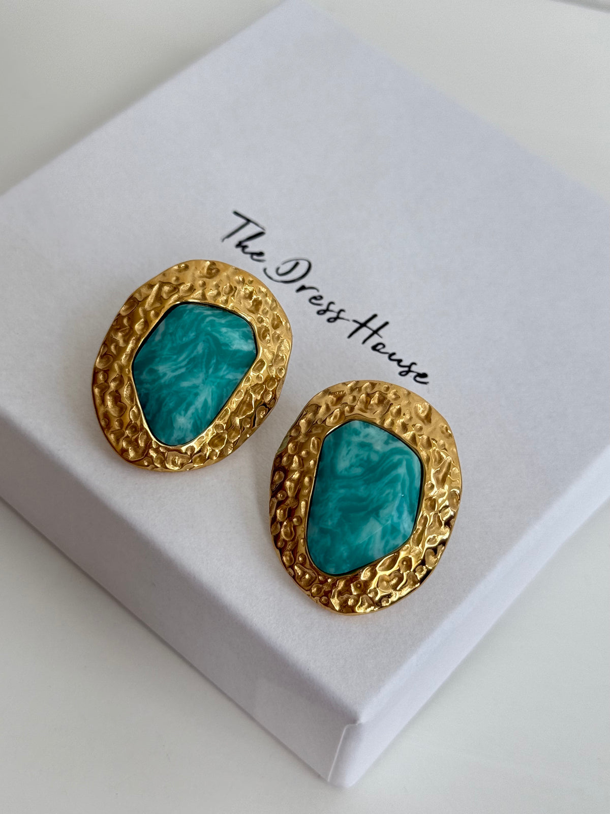 Kiki - Turquoise Blue Gold Earring