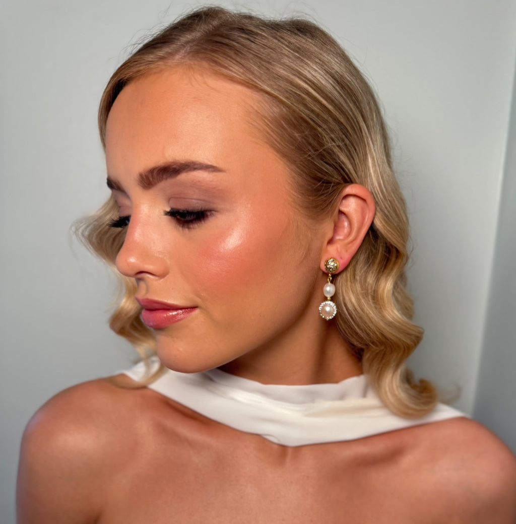 Elsie - Gold Bronze Pearl Earring