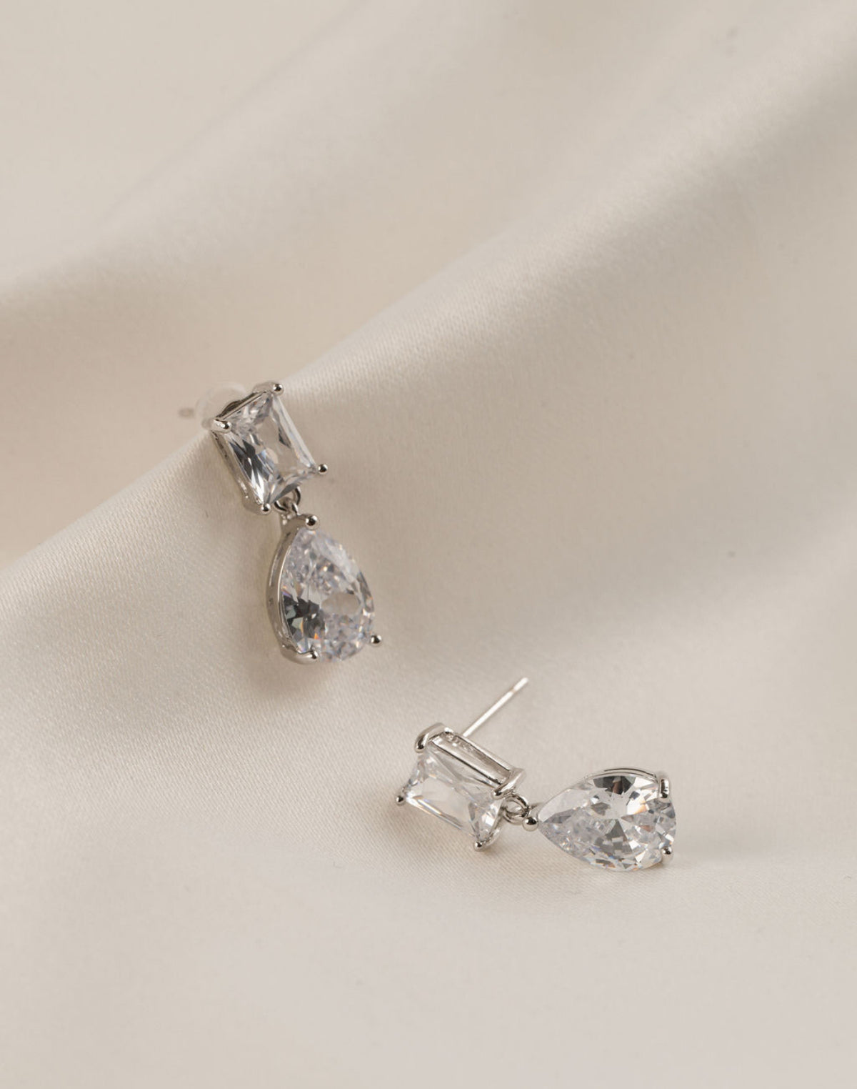 Charlotte - Silver Diamanté Earring