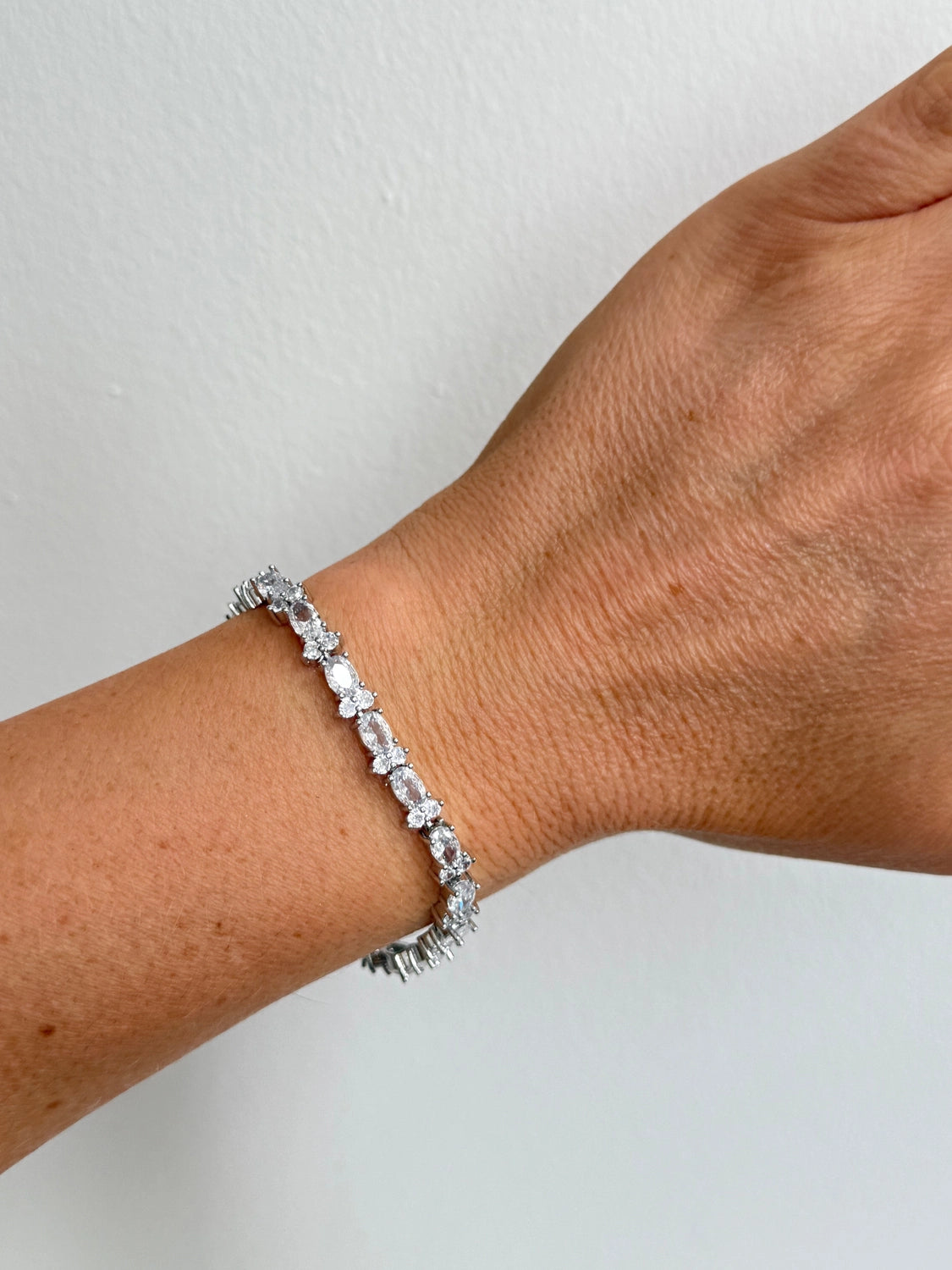Penny - Silver Diamanté Bracelet