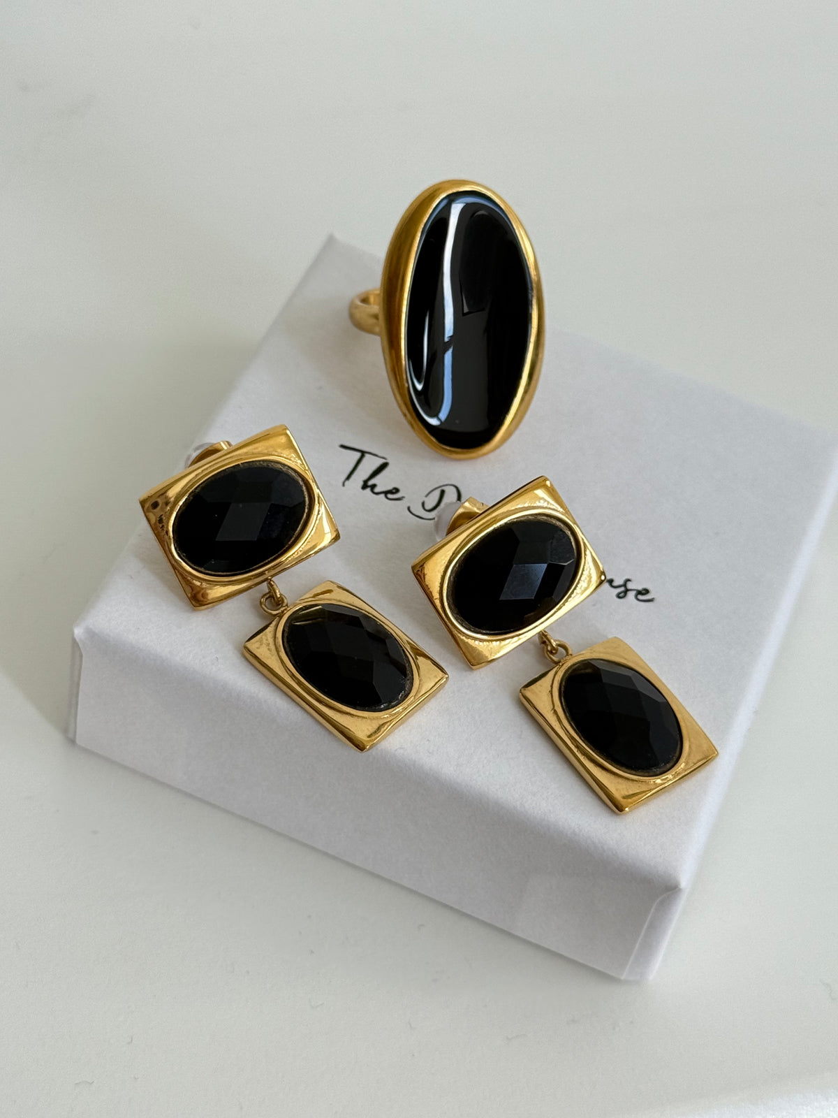 Lauren - Black Gold Earring