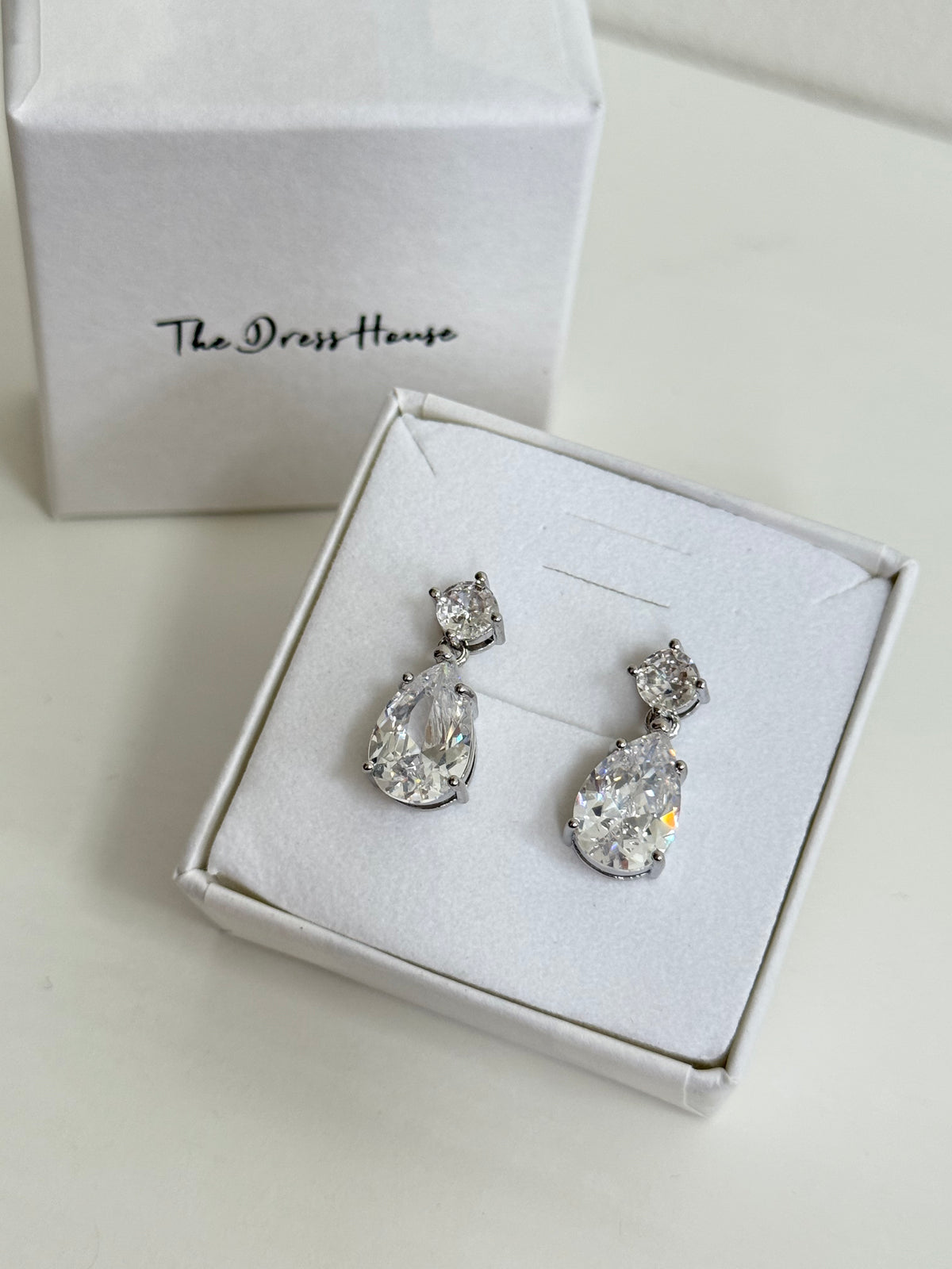Isobel - Silver Diamanté Earring