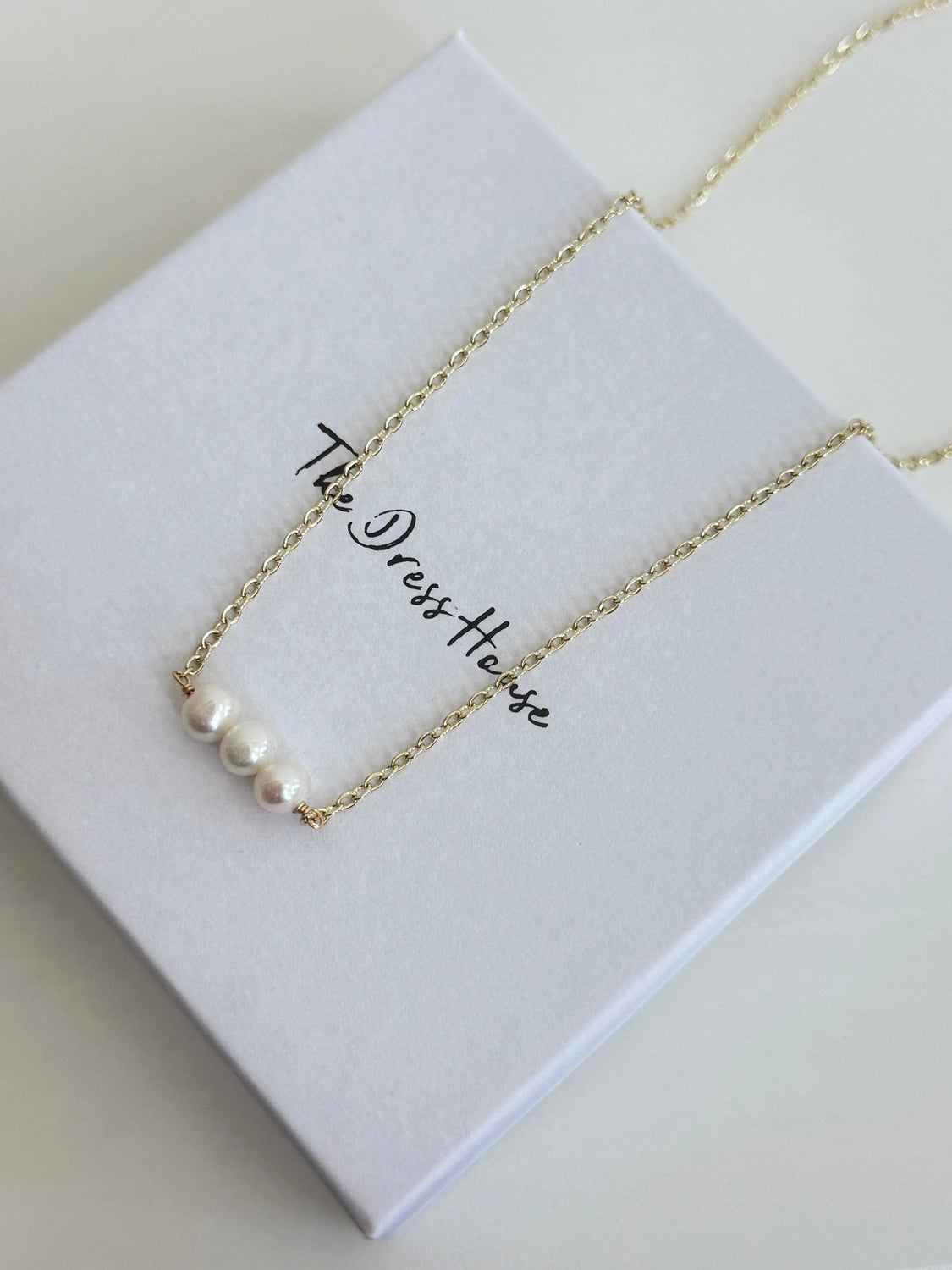 Eliza - Gold Pearl Necklace