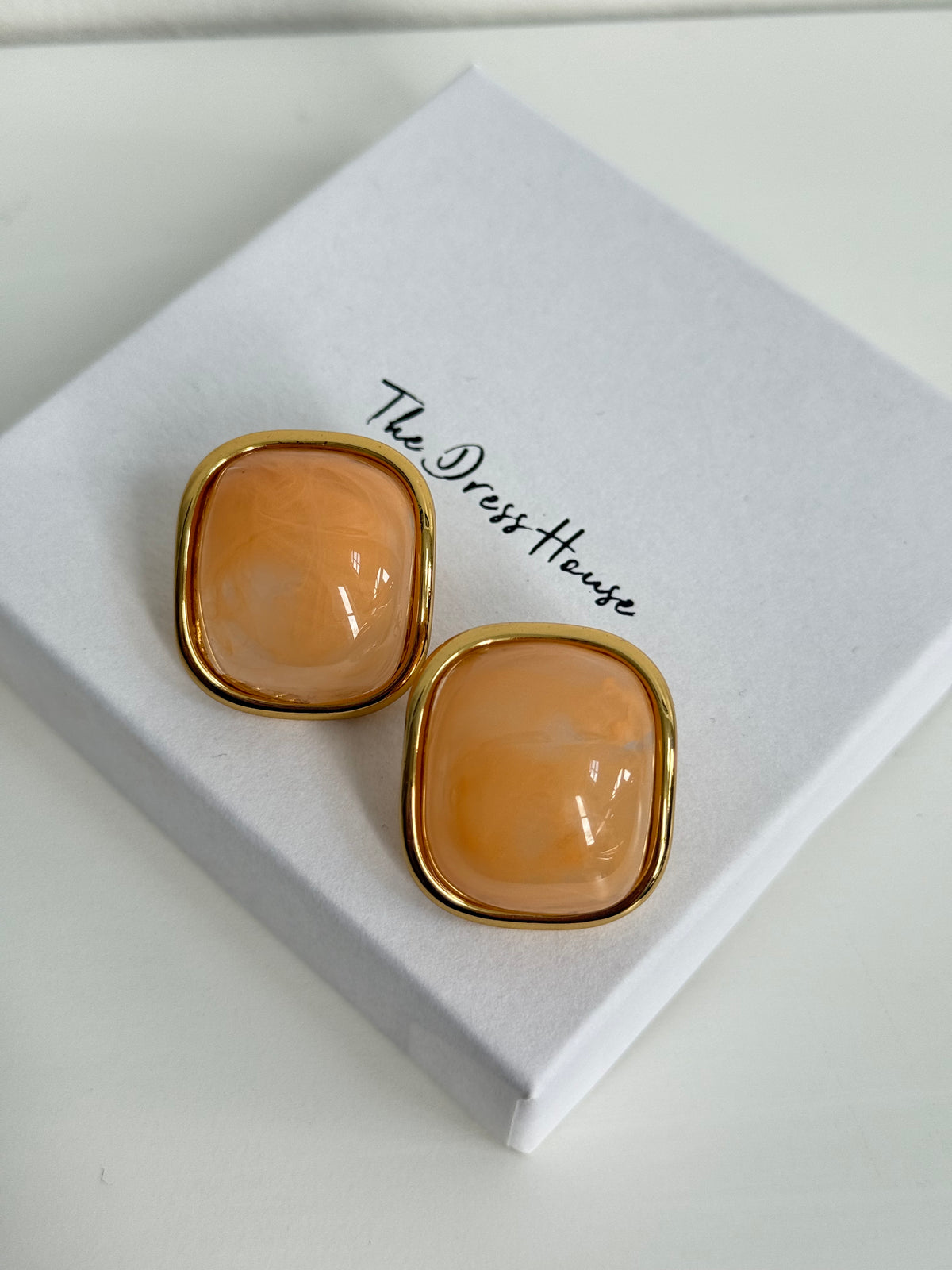 Cora - Orange Gold Earring