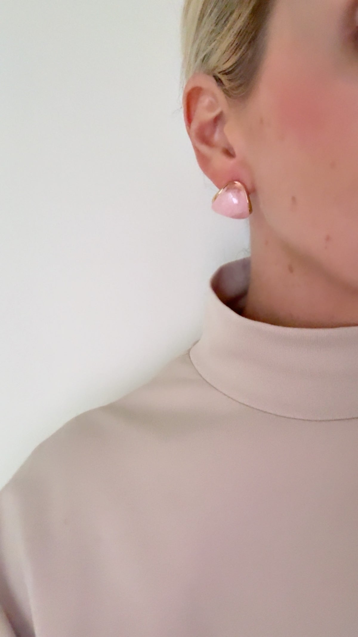 Zia - Gold Pink Earring