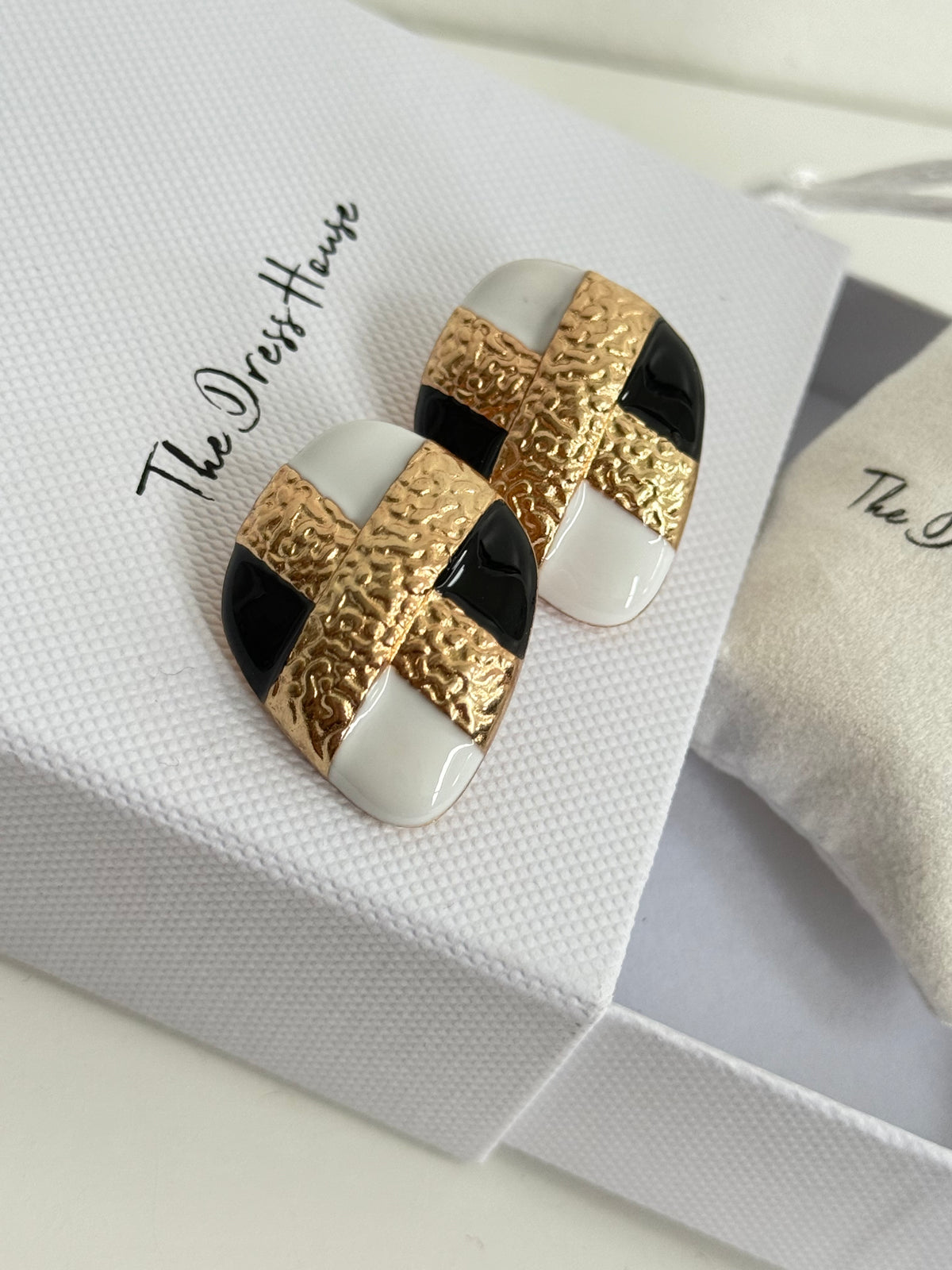 Clarice - Black Gold Statement Earring