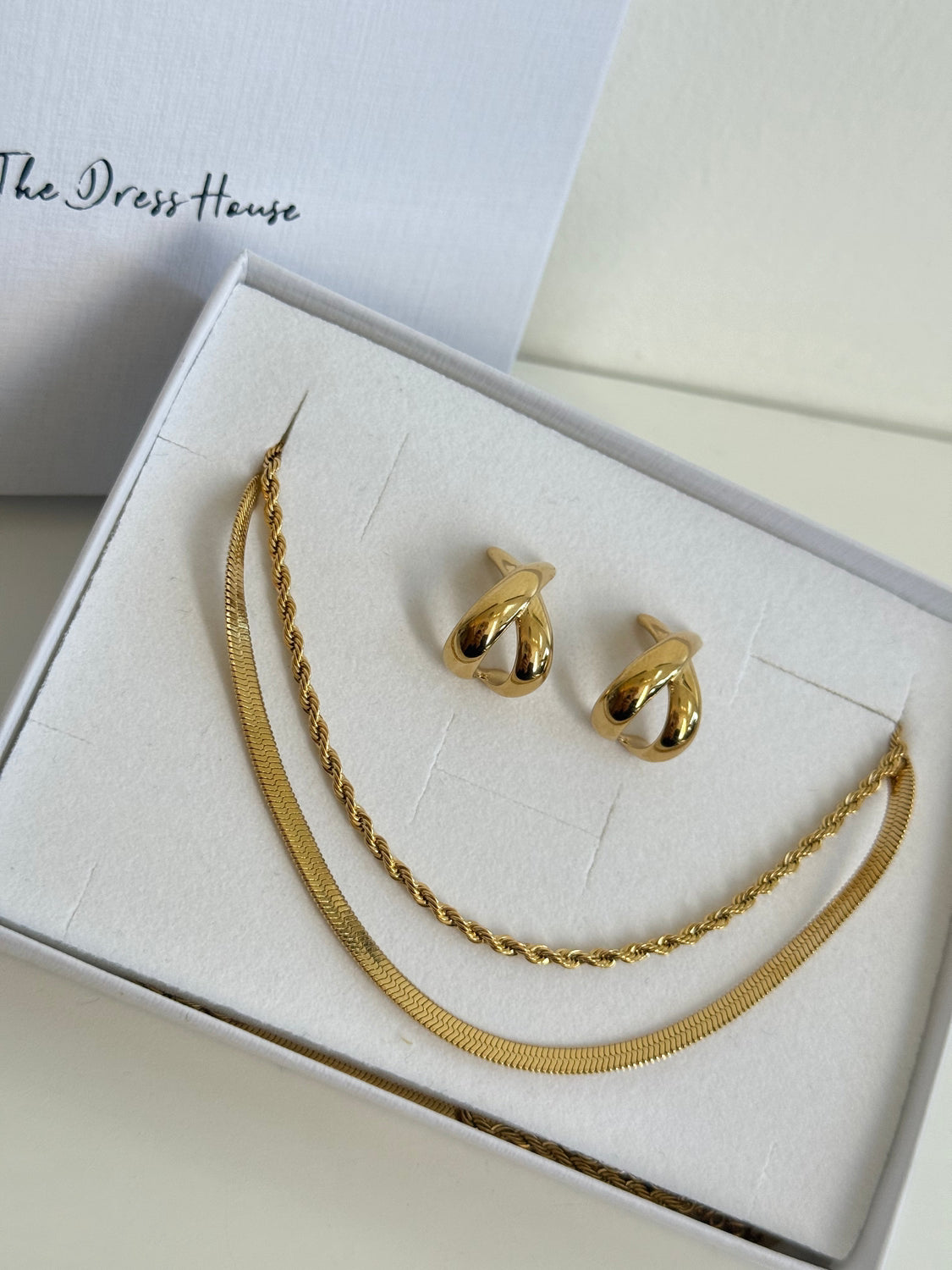 Christmas Gift Set 1 - Amelia Nora Gold Necklace Earring Gift Set