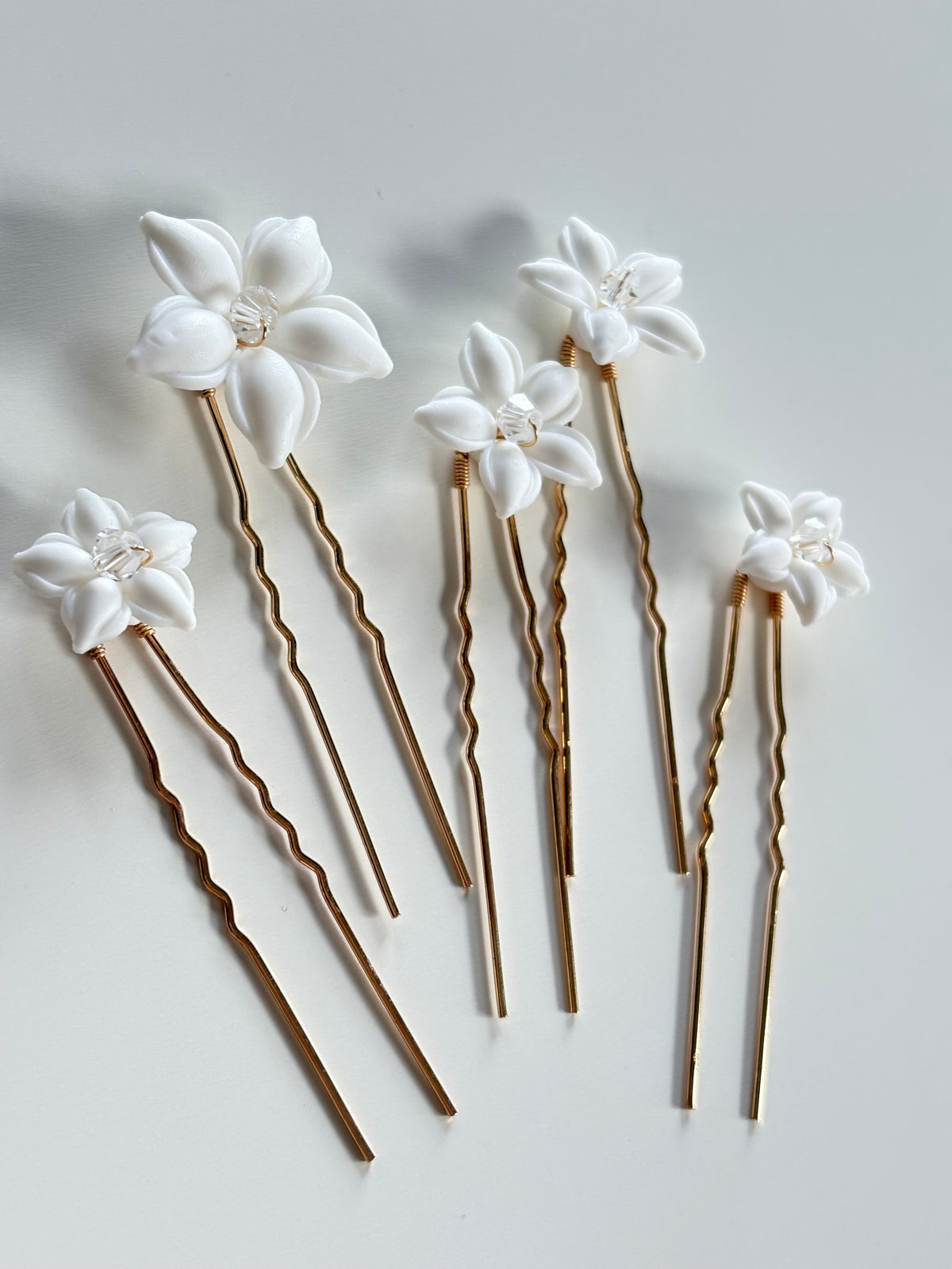 Annie - Ceramic Gold Hair Pins