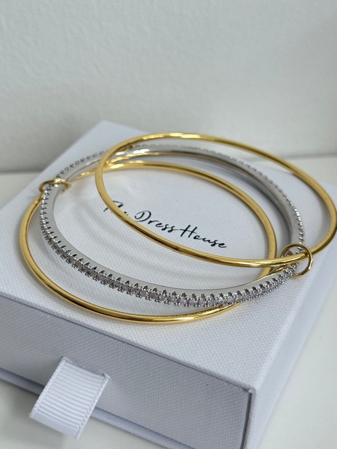 Sasha - Gold Silver Bangle Bracelet Set