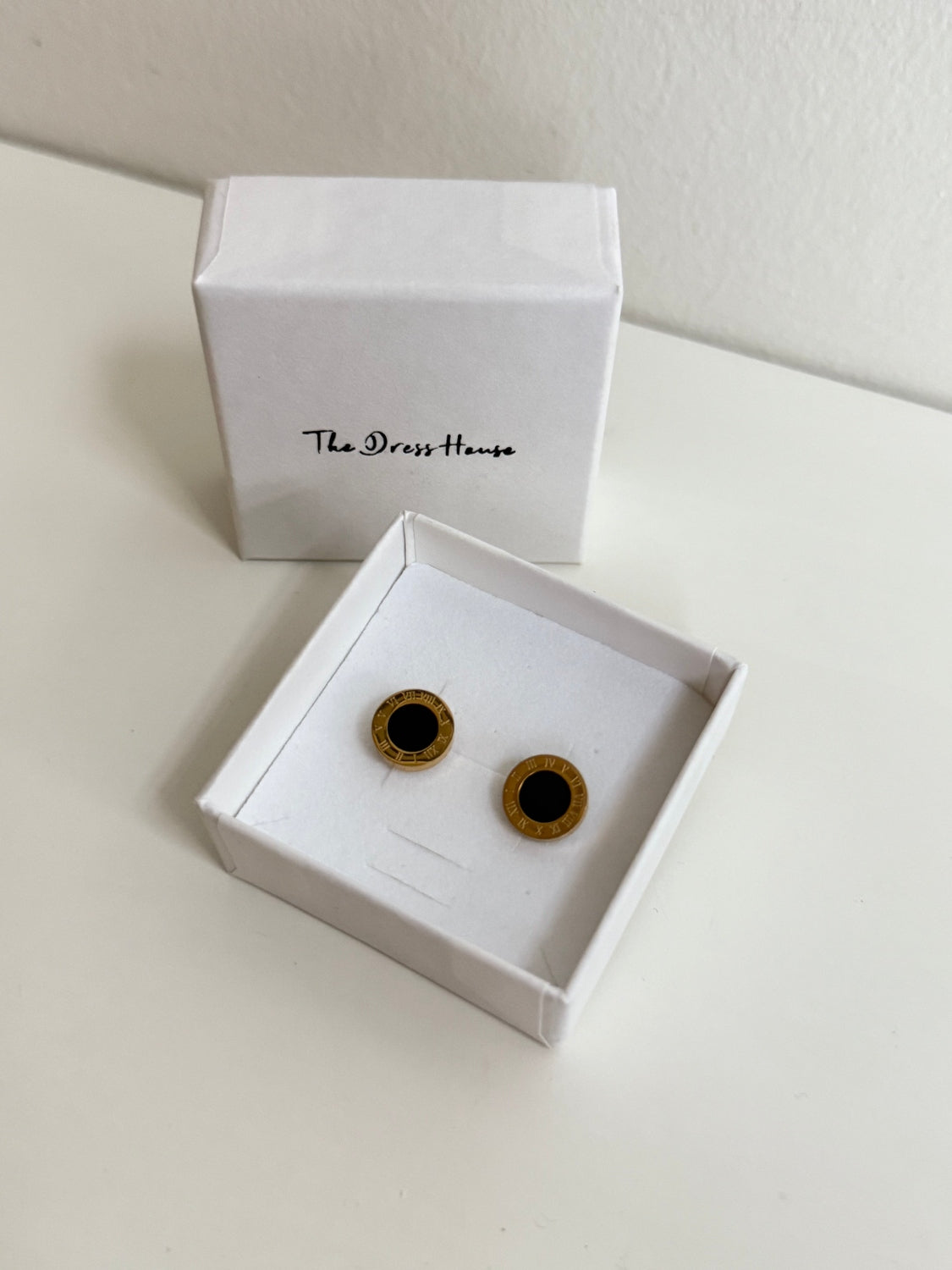 Black Roman Numeral Stud Earring