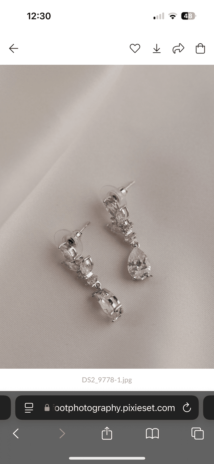 Tiffany - Silver Diamanté Earring