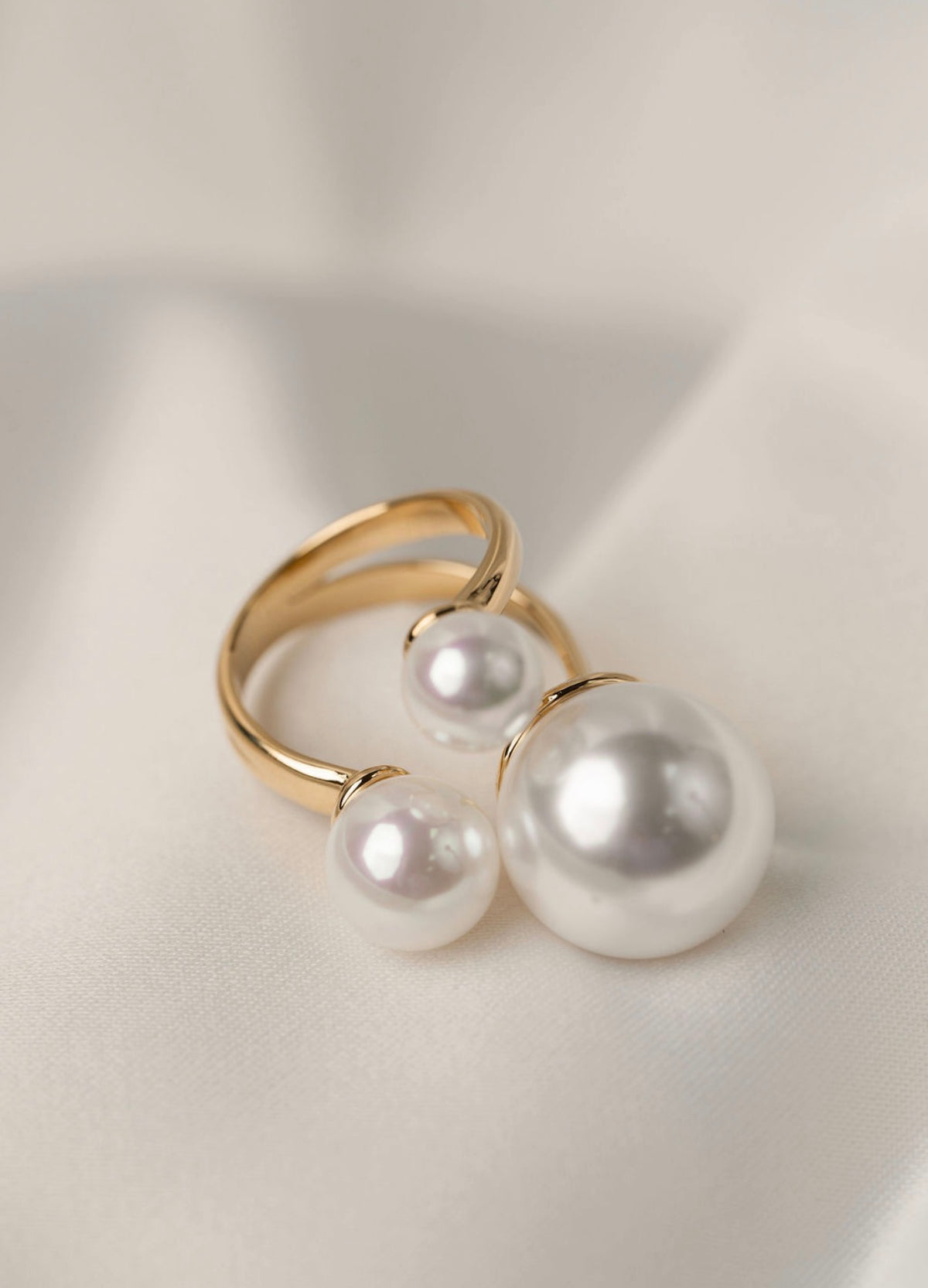 Stacy - Gold Pearl Ring
