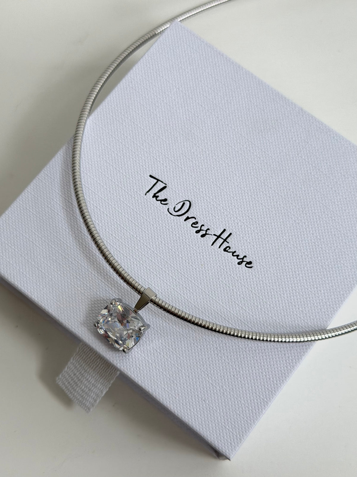 Camille - Silver Diamanté Necklace
