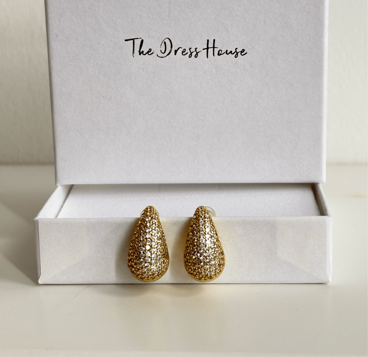 Maria Shimmer - Gold Diamanté Earring