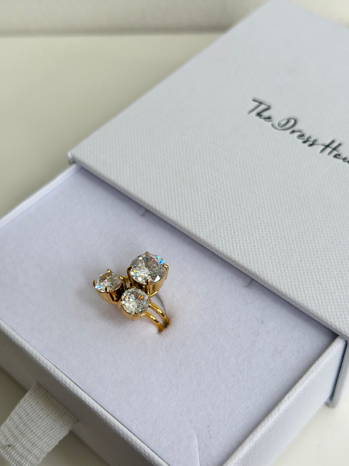 Juliette - Gold Diamanté Ring