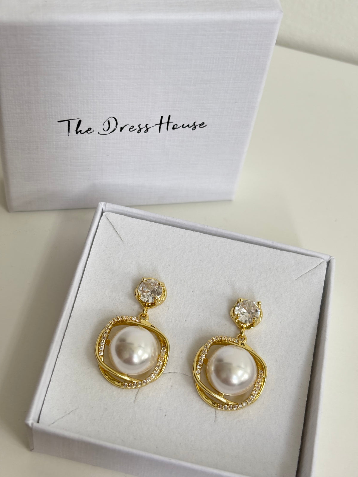 Cerry - Gold Pearl Earring