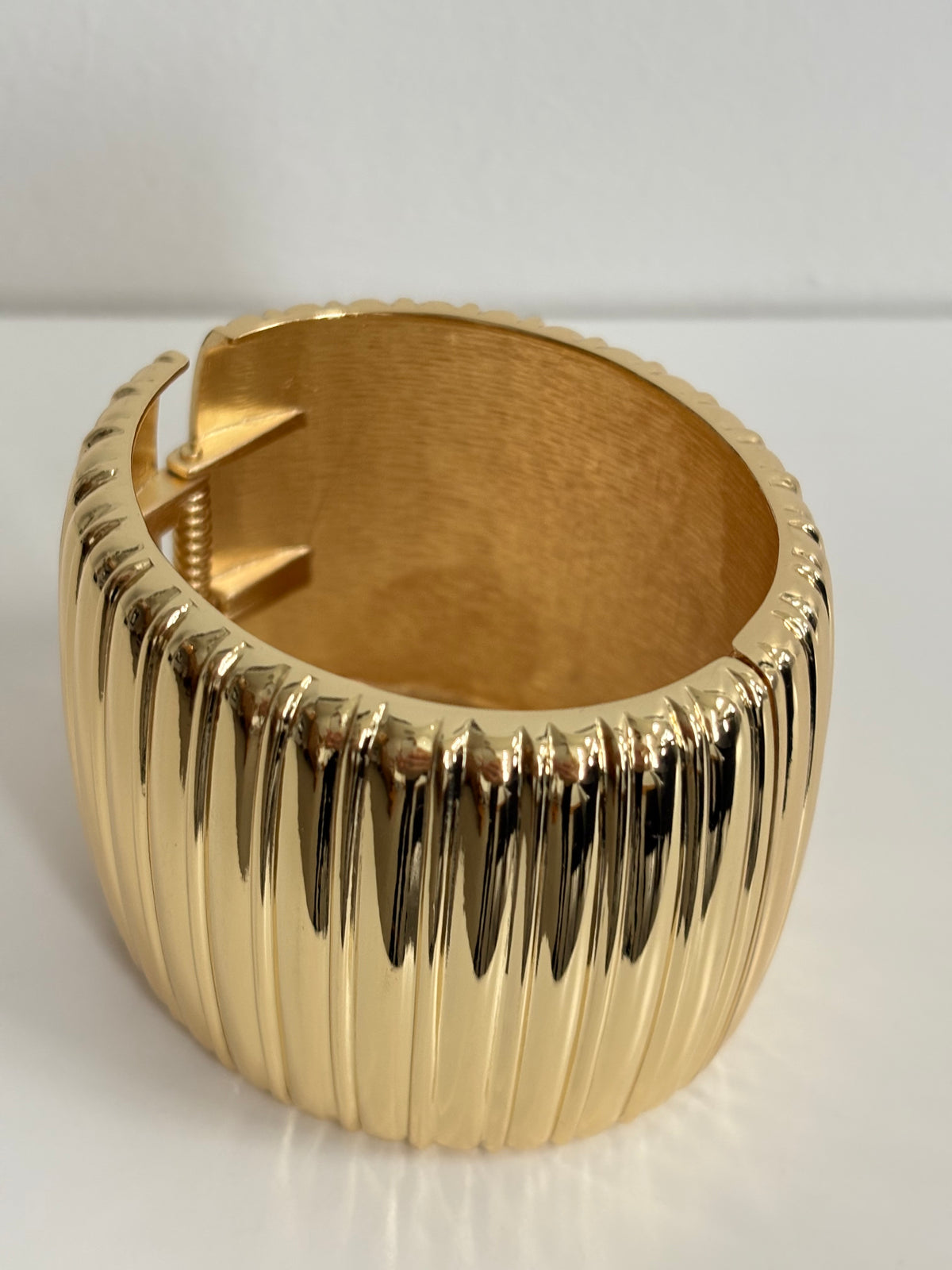 Violet - Gold Cuff Bangle