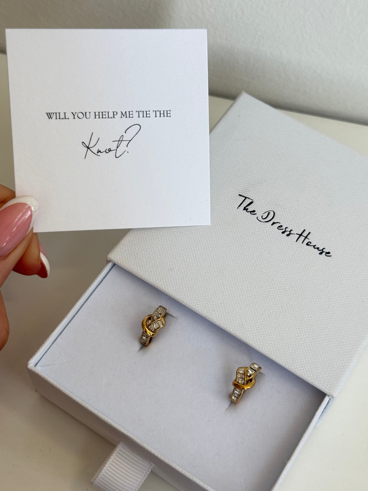 Amy - Gold Hoop Knot Earring