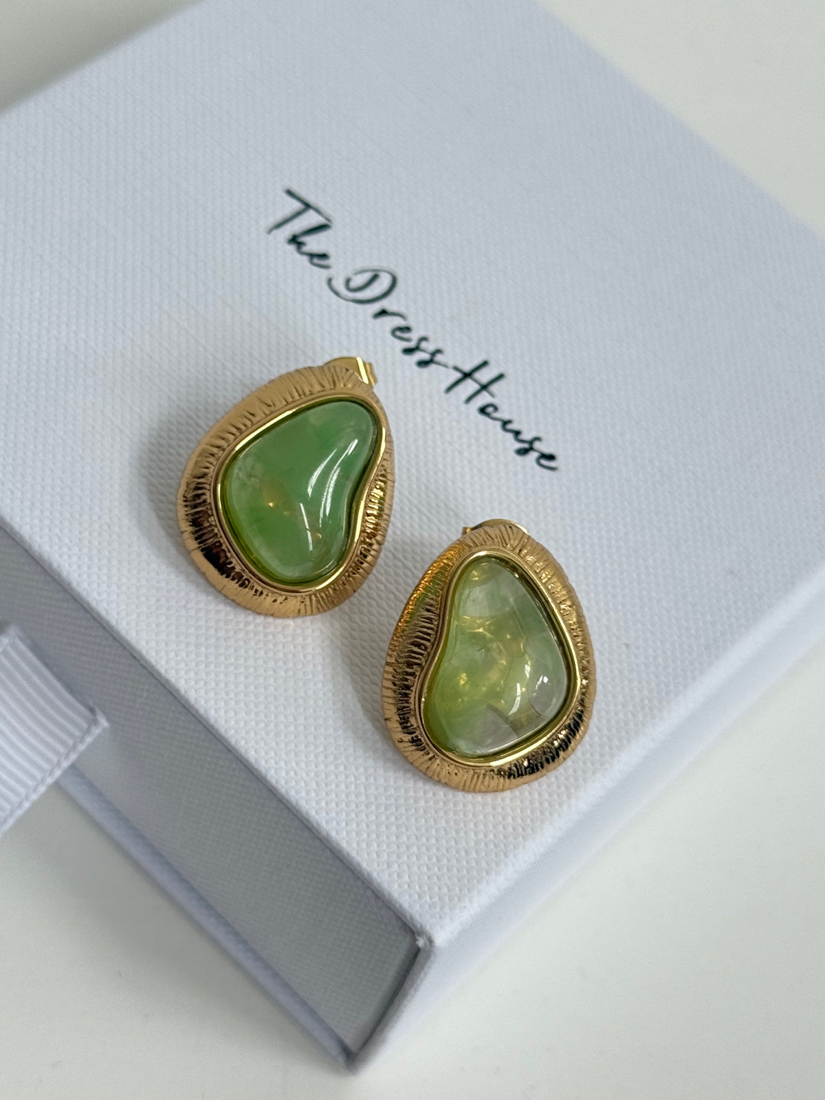 Sara - Green Gold Earring