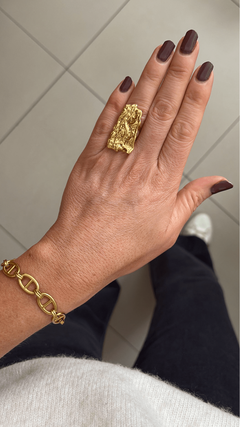 Ellen - Gold Statement Cocktail Ring