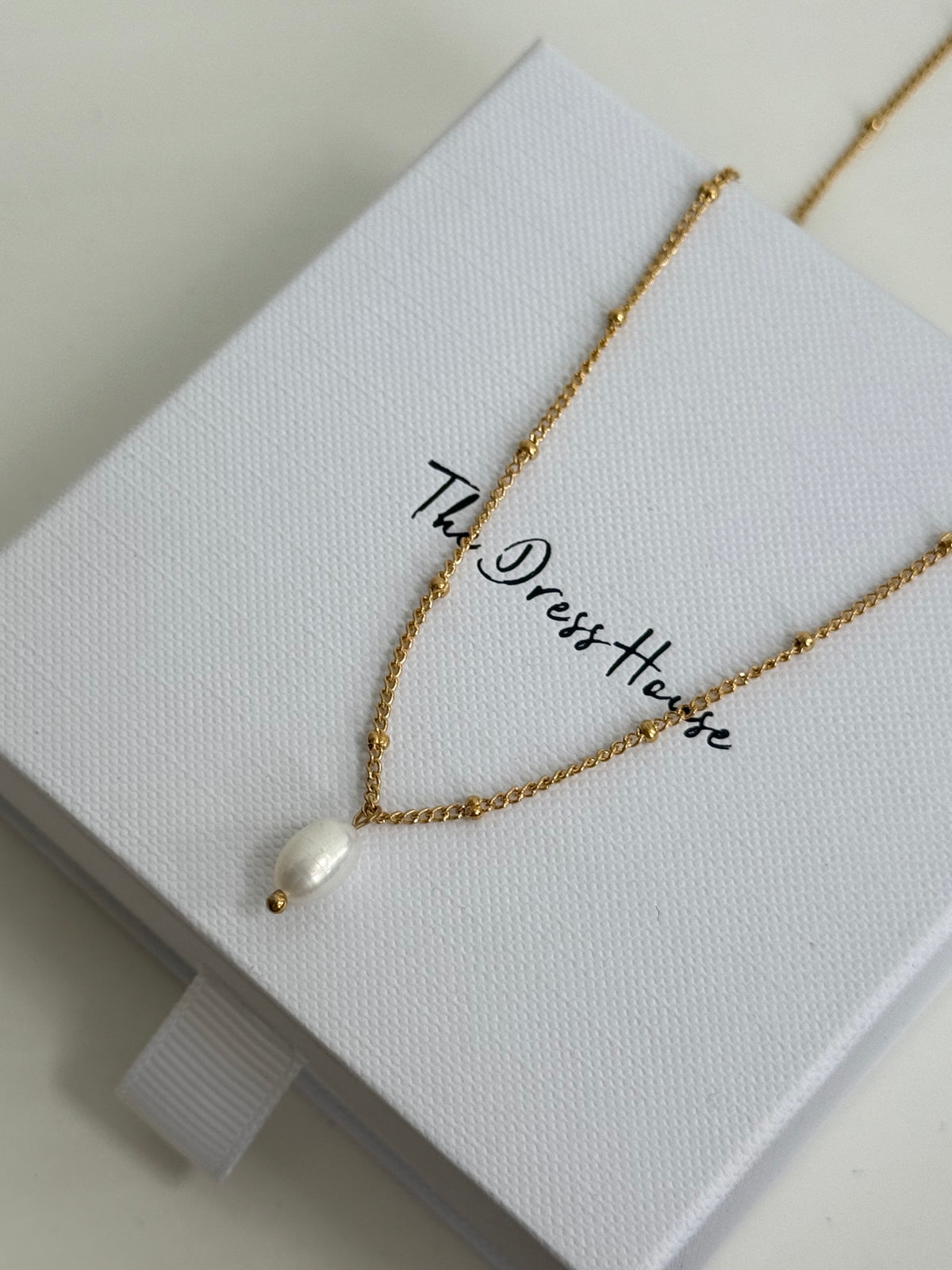 Maria - Gold Pearl Necklace