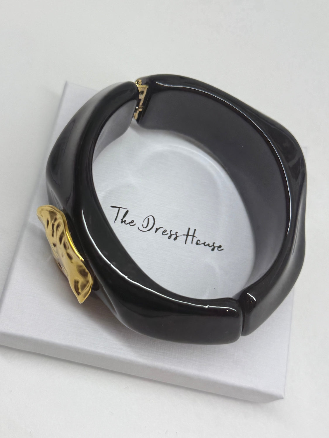 Emily - Gold Black Bangle
